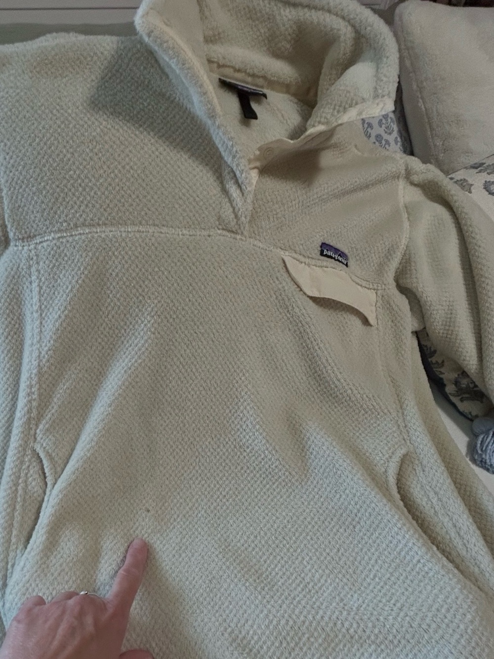Patagonia Womans XL Polartec Thermal Pro Fleece Pullover - Cream - Picture 4 of 12